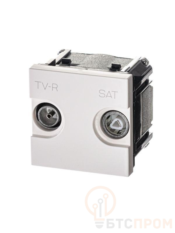 Розетка телевизионная одиночная TV/R/SAT 2мод. Zenit с накладкой бел. ABB 2CLA225130N1101 фото в каталоге от BTSprom.by  Розетка телевизионная одиночная TV/R/SAT 2мод. Zenit с накладкой бел. ABB 2CLA225130N1101 фото в каталоге от BTSprom.by