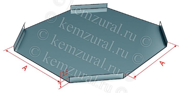 крышка для x-образ. ответвителя клк 100 сталь 1.0мм ут1.5 кэмз 114 101103 14 от BTSprom.by