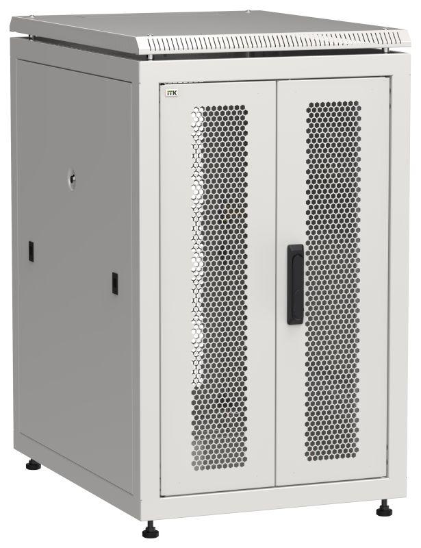шкаф сетевой linea n 19дюйм 18u 600х800мм передн. перфорир. распашная двустворчат. задн. перфорир. сер. itk ln35-18u68-2pp от BTSprom.by