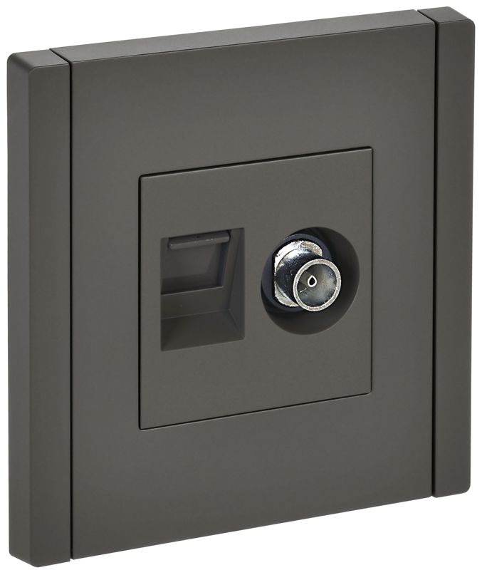 розетка 2-м tv+rj45 кат.6 forte&piano fp337 сер. iek fp-ak20-2-k03 от BTSprom.by