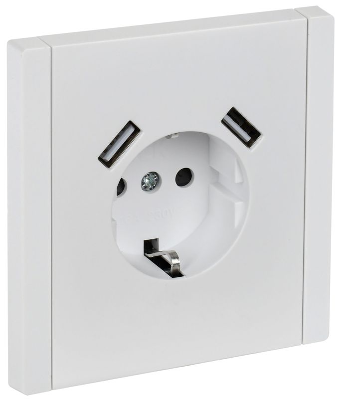розетка forte&piano 16а usb a+a 3.1а fp245 с заземл. защ.шторки винт. крепл. бел. iek fp-r14-16-u21-d31-k01 от BTSprom.by