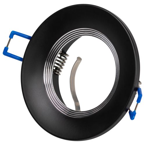  Светильник алюминиевый KL107 BK/SL MR16 GU5.3 встраив. черн. серебро Эра Б0061098 фото в каталоге от BTSprom.by