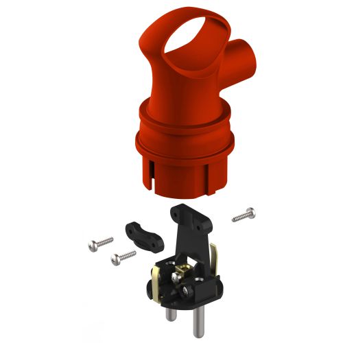  Вилка угловая VX12-R-IP44 16А IP44 с заземл. с кольцом каучук красн. Эра Б0069324 фото в каталоге от BTSprom.by