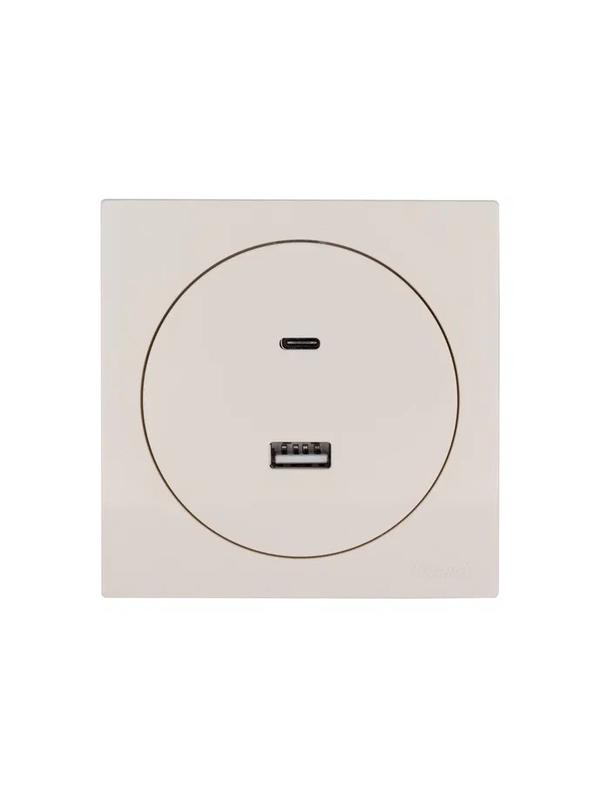  Розетка 1-м СП OSEN TC+ USB разъем механизм сл. кость LEZARD 743-9088-192TC фото в каталоге от BTSprom.by