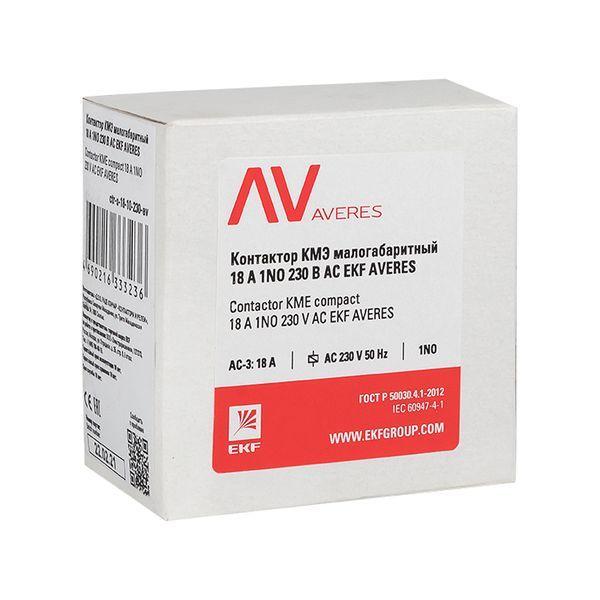  Контактор КМЭ 18А кат. 400В AC 1НЗ AVERES EKF ctr-s-18-01-400-av фото в каталоге от BTSprom.by