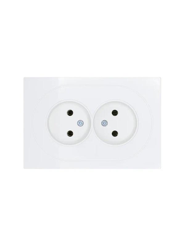 розетка 2-м сп osen без заземл. пбт белая lezard 743-0200-128b от BTSprom.by
