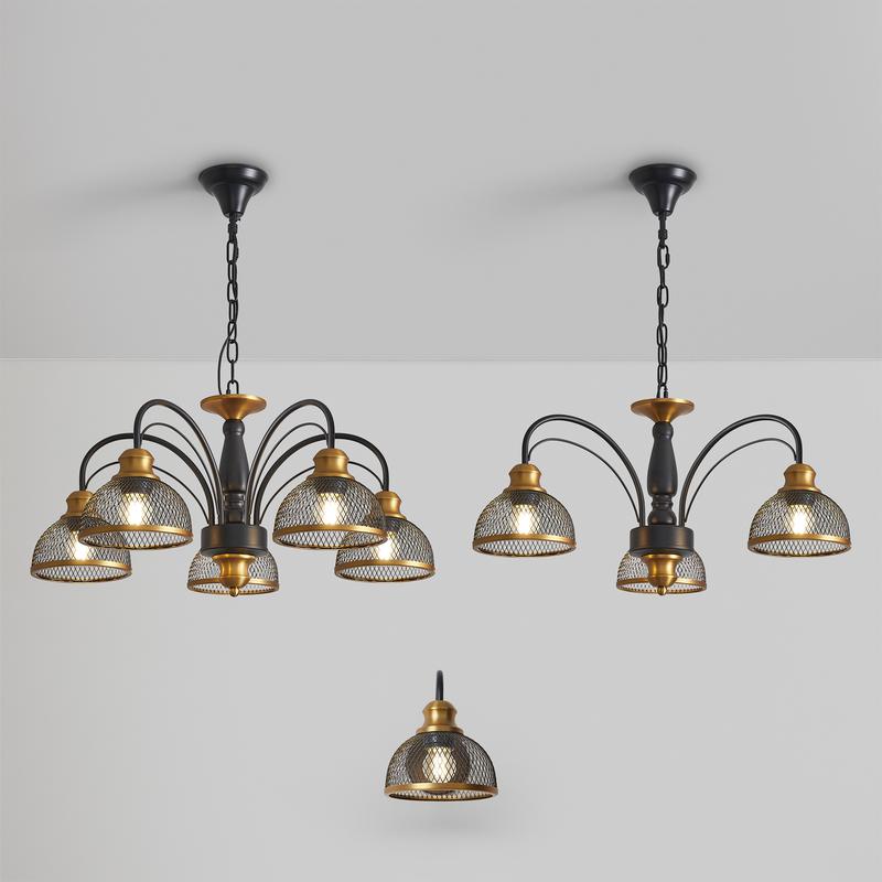  Светильник Caz 5х60Вт E27 IP20 подвесной Freya FR5527PL-05BBZ фото в каталоге от BTSprom.by