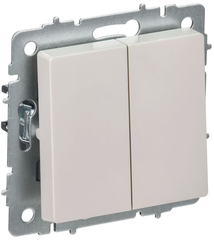 выключатель перекрестный 2-кл. сп brite вс10-2-3-брж 10а механизм жемчуж. iek br-v23-0-10-k36 от BTSprom.by