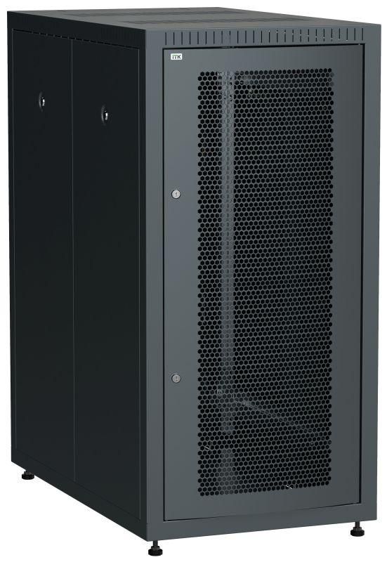шкаф сетевой linea e 24u 600х1000мм двери 2шт перфорир. и метал. черн. itk le05-24u61-pm от BTSprom.by