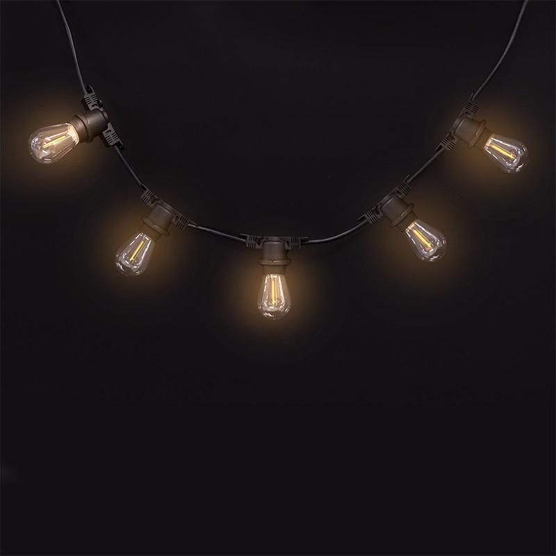  Гирлянда уличная "Белт-лайт" PBL-S40/L24+1.5 Black E27 IP65 24м 40ламп 1.5м шнур соедин. в линию max750Вт (лампы не в компл.; возможно использов. с фитолампами в теплице) Pro JazzWay 5058255 фото в каталоге от BTSprom.by