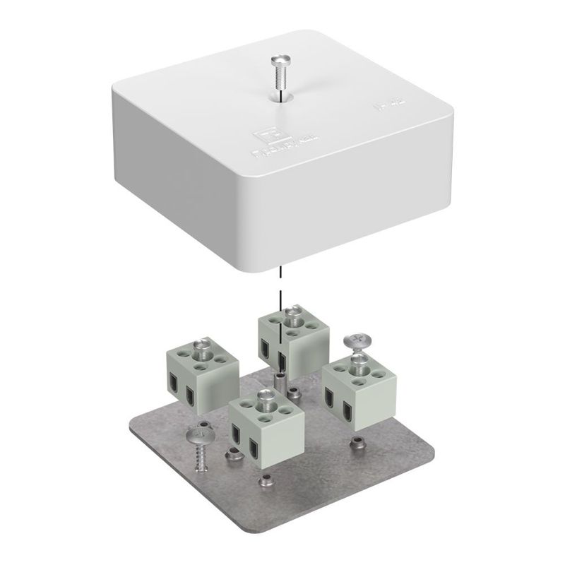 коробка огнестойкая 75х75х30мм е15-е120 для кабель-канала промрукав 40-0450-fr1.5-8 от BTSprom.by