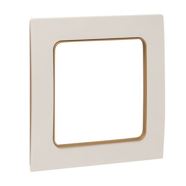  Рамка 1-м Стокгольм бел. с линией цвета шампань PROxima EKF EYM-G-302-10 фото в каталоге от BTSprom.by