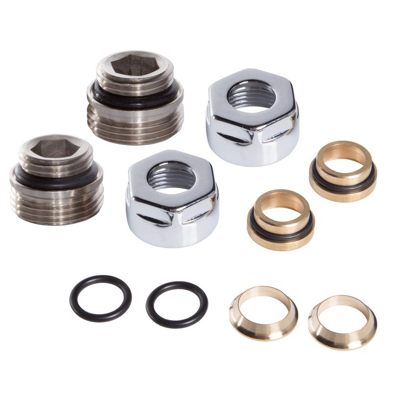 набор подключения арматуры design к монтажной трубке 15мм-1/2дюйм вр хром royal thermo нс-1500688 от BTSprom.by