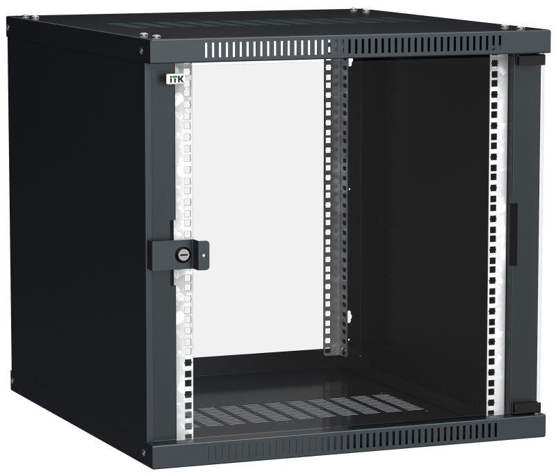 шкаф linea we 12u 600x650мм дверь стекло черн. itk lwe5-12u67-gf от BTSprom.by