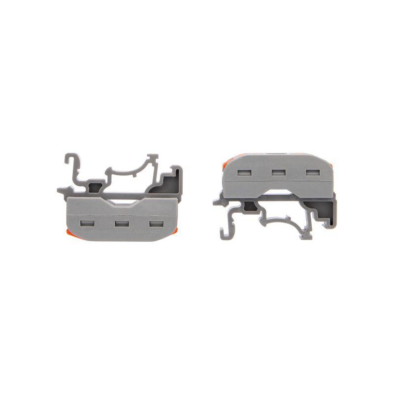  Клемма строительно-монтажная СМК проходная 222-422D 2п 0.08-4кв.мм с креплением на DIN-рейку сер. (уп.5шт) Rexant 07-5239-05 фото в каталоге от BTSprom.by