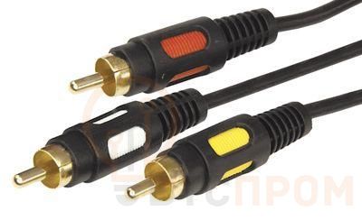 Шнур 3RCA Plug - 3RCA Plug 3м (GOLD) (уп.10шт) Rexant17-0214 фото в каталоге от BTSprom.by  Шнур 3RCA Plug - 3RCA Plug 3м (GOLD) (уп.10шт) Rexant17-0214 фото в каталоге от BTSprom.by