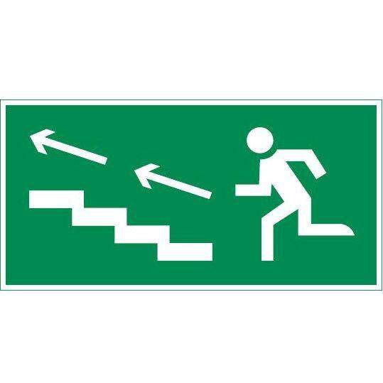 знак "по лестнице вверх влево" 180х90мм для аварийно-эвакуационного светильника compact varton v5-em04-60.004.040 от BTSprom.by