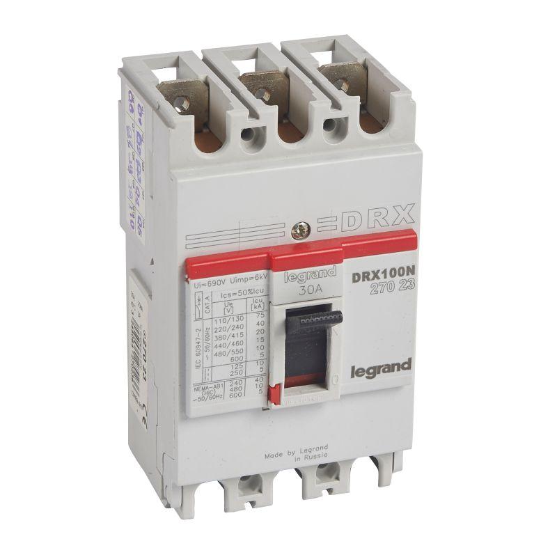 выключатель автоматический 3п 30а 20ка drx125 термомагнитн. расцеп. leg 027023 от BTSprom.by