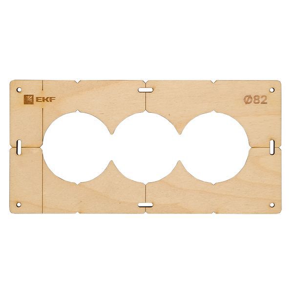 шаблон для подрозетников c 3 отв. d82мм expert ekf sh-d82-3 от BTSprom.by