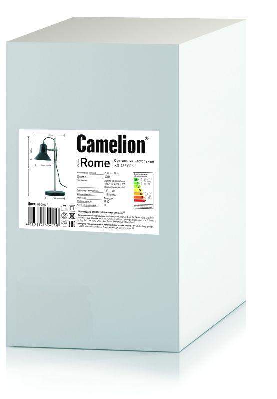 Светильник настольный KD-432 C02 Rome 1х E27 40Вт 230В черн. Camelion 14551 фото в каталоге от BTSprom.by  Светильник настольный KD-432 C02 Rome 1х E27 40Вт 230В черн. Camelion 14551 фото в каталоге от BTSprom.by