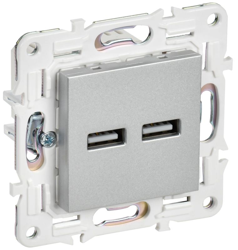 розетка usb a+a 3.1а skandy sk-r15s серебр. iek sk-u21-d31-k23 от BTSprom.by