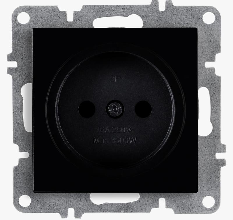 розетка 1-м без заземл. механизм lavin/karen черн. arvia 50 07 2000 215 от BTSprom.by