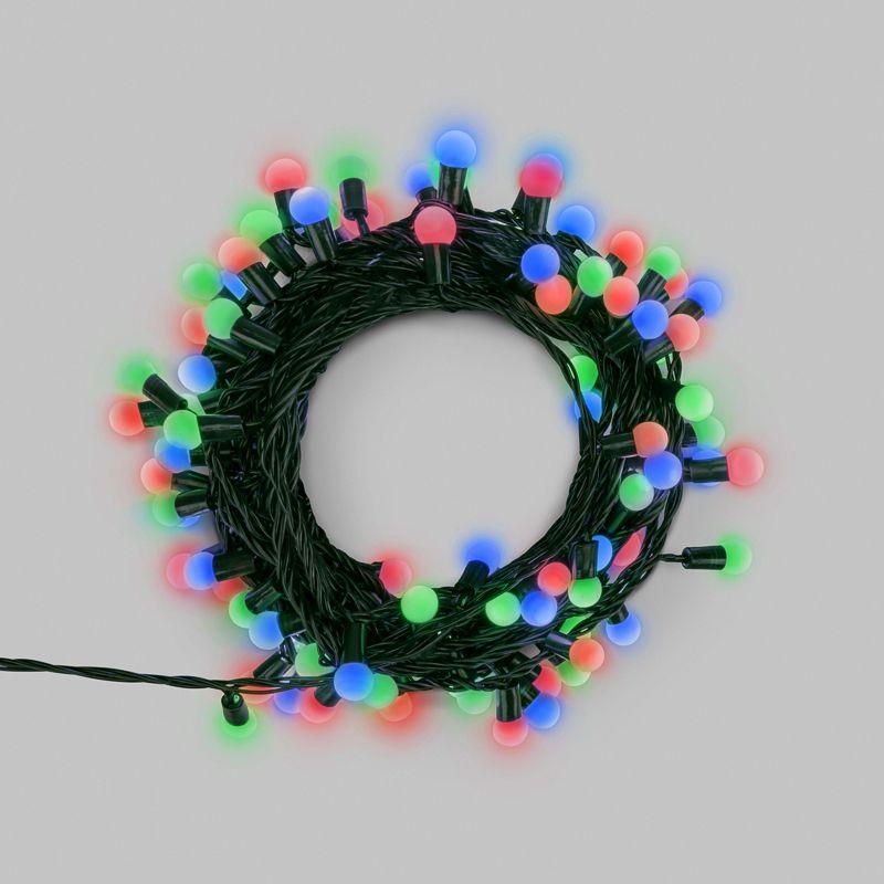 гирлянда светодиодная "мультишарики" 20м d15мм 200led мульти (rg/rb) 11вт 230в ip44 мигание провод зел. neon-night 303-609 от BTSprom.by
