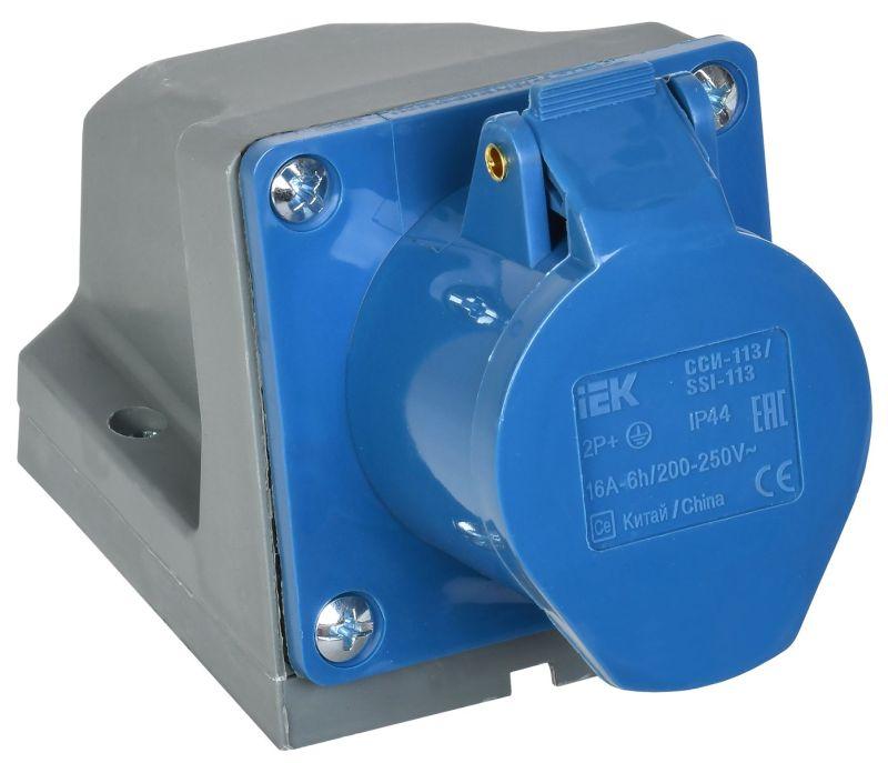 розетка оп 16а 220в 2p+pе сси-113 ip44 iek psr11-016-3 от BTSprom.by