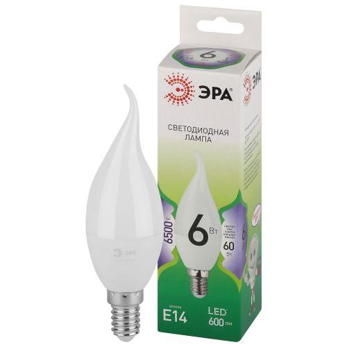 лампа светодиодная green line bxs-6w-865-e14 gl 6вт свеча на ветру 6500к свет холод. e14 эра б0067113 от BTSprom.by