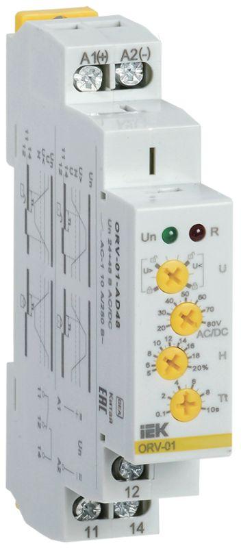 реле напряжения orv 1ф 24-48в ac/dc iek orv-01-ad48 от BTSprom.by
