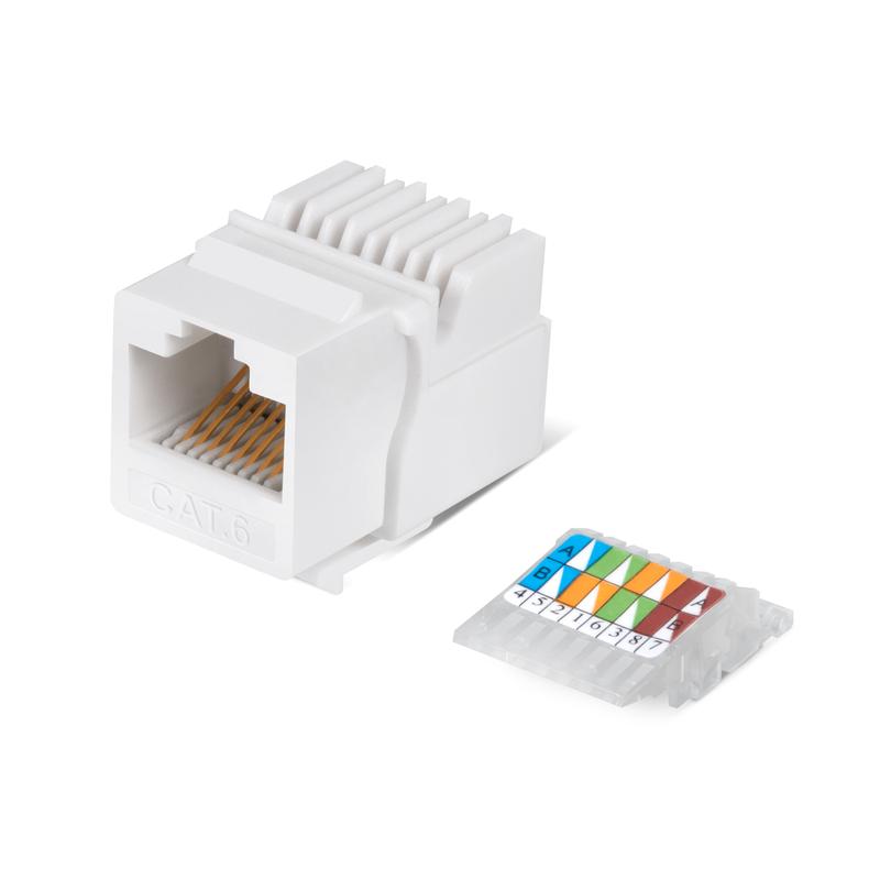 вставка keystone jack rj45 (8p8c) кат.6 без инструмента toolless бел. cabeus 7959c от BTSprom.by