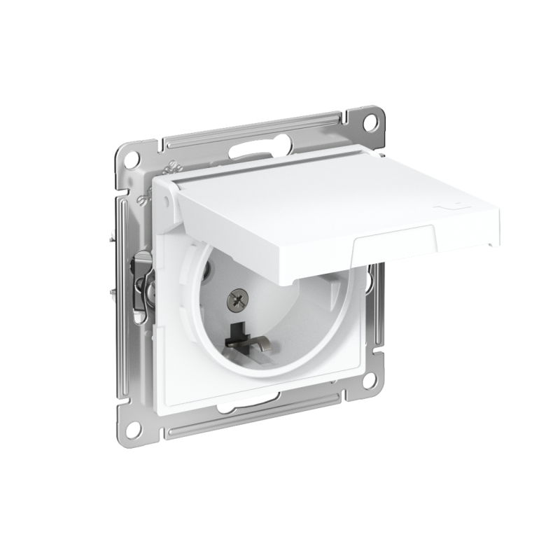 розетка atlasdesign 16а ip20 с заземл. защ. шторки с крышкой механизм лотос se atn001346 от BTSprom.by