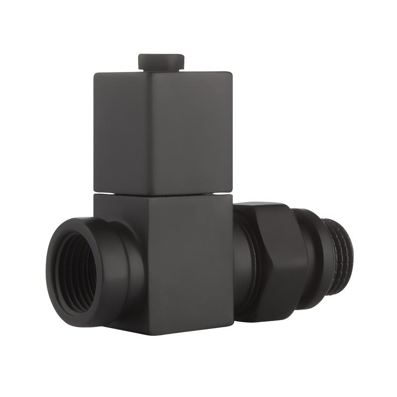  Набор дизайн-вентилей CUBE прямой 1/2дюйм черн. Royal Thermo НС-1422575 фото в каталоге от BTSprom.by