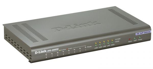 шлюз голосовой dvg-5008sg/a1a proj 8 fxs-порта 1 wan-порт 10/100/1000base-t и 4 lan-порта 10/1000base-t d-link 1245912 от BTSprom.by