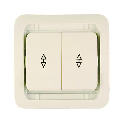 переключатель перекрестный 2-кл. сп mimoza 10а ip20 без вставки крем. makel 32026 от BTSprom.by