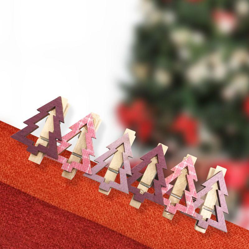  Прищепка деревянная "Елочки" 14.5х4.5х1.6см IP20 роз. (уп.6шт) Neon-Night 504-032 фото в каталоге от BTSprom.by