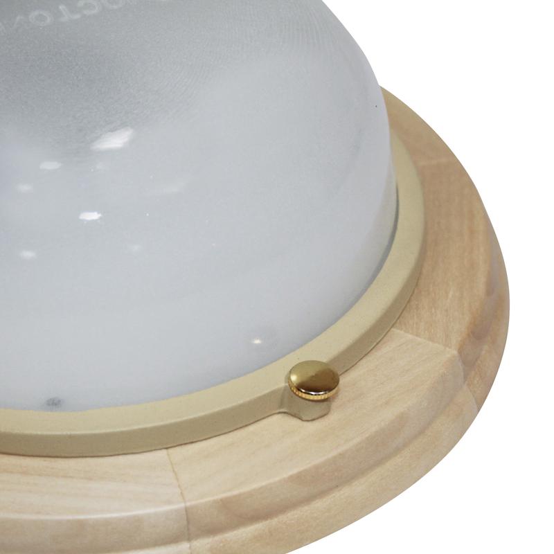  Светильник НББ 03-60-013 "Терма 1301" 1х60Вт E27 IP65 кругл. малый матов./корпус дерево липа (инд. упак.) Элетех 1005501030 фото в каталоге от BTSprom.by