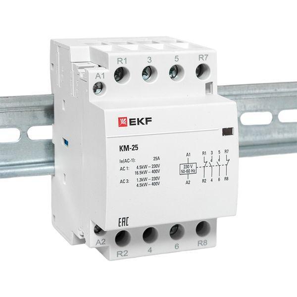  Контактор модульный КМ 25А 2NО+2NC (3 мод.) PROxima EKF km-3-25-22 фото в каталоге от BTSprom.by