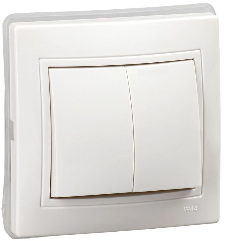 выключатель 2-кл. сп кварта вс10-2-0-кб-44 10а ip44 бел. generica kv-v20-10-44-k01 от BTSprom.by