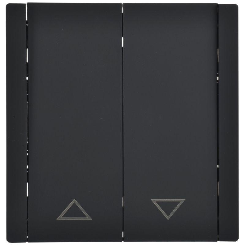  Выключатель жалюзи СП FORTE&PIANO 10А FP111 черн. IEK FP-V15-0-10-1-K02 фото в каталоге от BTSprom.by