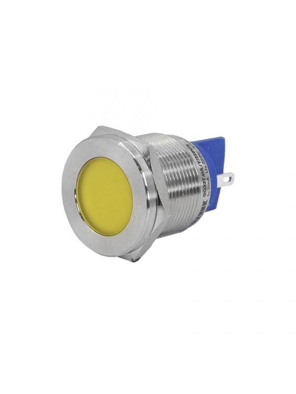 лампа индикаторная gq22t-d/l/y/220v/s светодиодная матрица d22мм 220в ac/dc ip67 метал. желт. электротехник et020079 от BTSprom.by