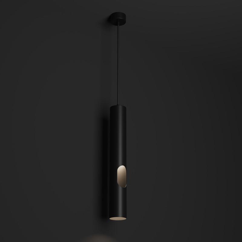  Светильник 15Вт GU10 IP20 LED подвесной с декоративным вырезом алюм. черн. DENKIRS 680440 фото в каталоге от BTSprom.by