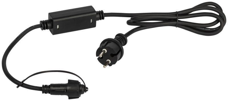 шнур питания 1.5м 6а 800вт ip65 220в для подключения гирлянд провод черн. каучук эра б0051881 от BTSprom.by