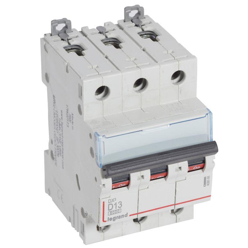 выключатель автоматический модульный 3п d 13а 10ка dx3 6000 3мод. 400в leg 408088 от BTSprom.by