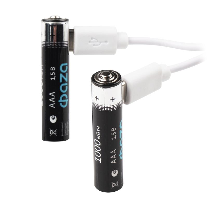  Аккумулятор литиевый AAA 1.5В Li-Ion 1000мВт.ч 660мА.ч зарядка от Type-C шнур в комплекте BL-4 (уп.4шт) ФАZА 5061668 фото в каталоге от BTSprom.by