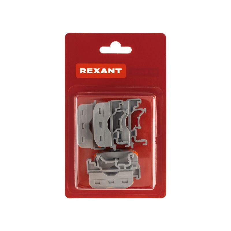  Клемма строительно-монтажная СМК проходная 222-422D 2п 0.08-4кв.мм с креплением на DIN-рейку сер. (уп.5шт) Rexant 07-5239-05 фото в каталоге от BTSprom.by