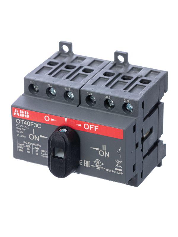 рубильник реверсивный ot40f3c 40а (23а ac23) abb 1sca104913r1001 от BTSprom.by