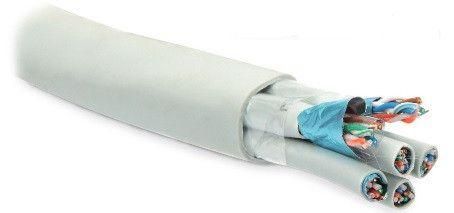 кабель витая пара экранир. f/utp кат.5 24 пары 4пары (24 awg)х6 ож solid кажд. 4х парник: экран-фольга и lszh lszh нга-hf -20град.c-+60град.c futp24w-c5-s24-in-lszh-gy ftp24w-c5-solid-in-lszh сер. hyperline 46323 от BTSprom.by