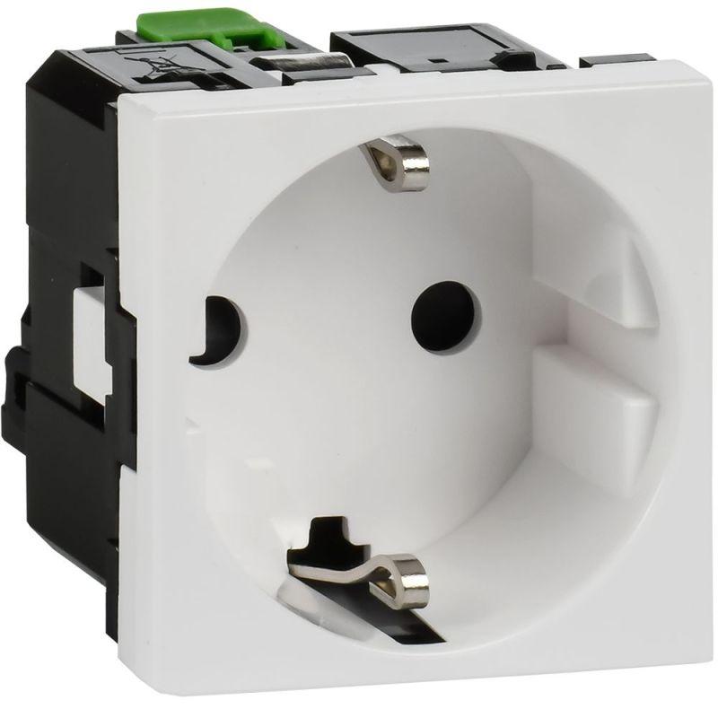 розетка 2мод. 16а 250в 90град. с заземл. защ. шторки безвинт. зажимы бел. иэк leg 4521055 от BTSprom.by