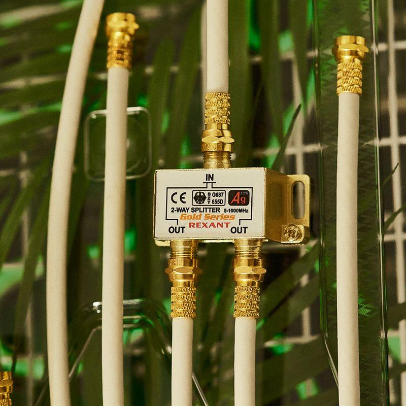  Делитель ТВ "краб" x2+3шт F "BOX" 5-1000 МГц "GOLD" Rexant 05-6101-1 фото в каталоге от BTSprom.by